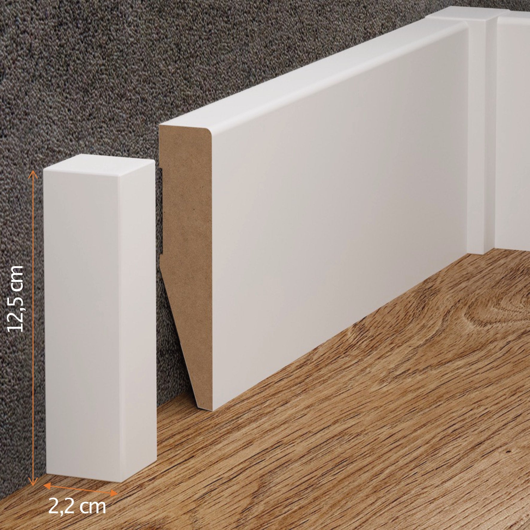 Uni hoekblok voor plinten - Stijlvolle en strakke van en vloer Design wand en vloer
