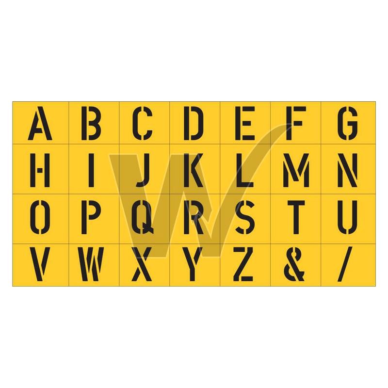 Stencil Set - Letters — Wilcox Safety & Signs