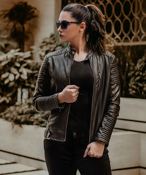 How To Wear A Leather Biker Jacket for Women? | Leather Jacket Shop