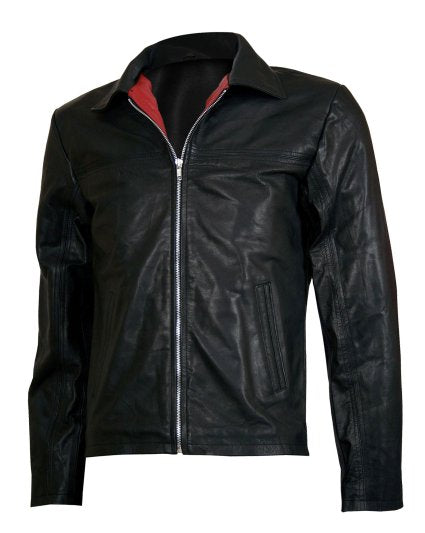 Black Biker Leather Layer Cake Jacket