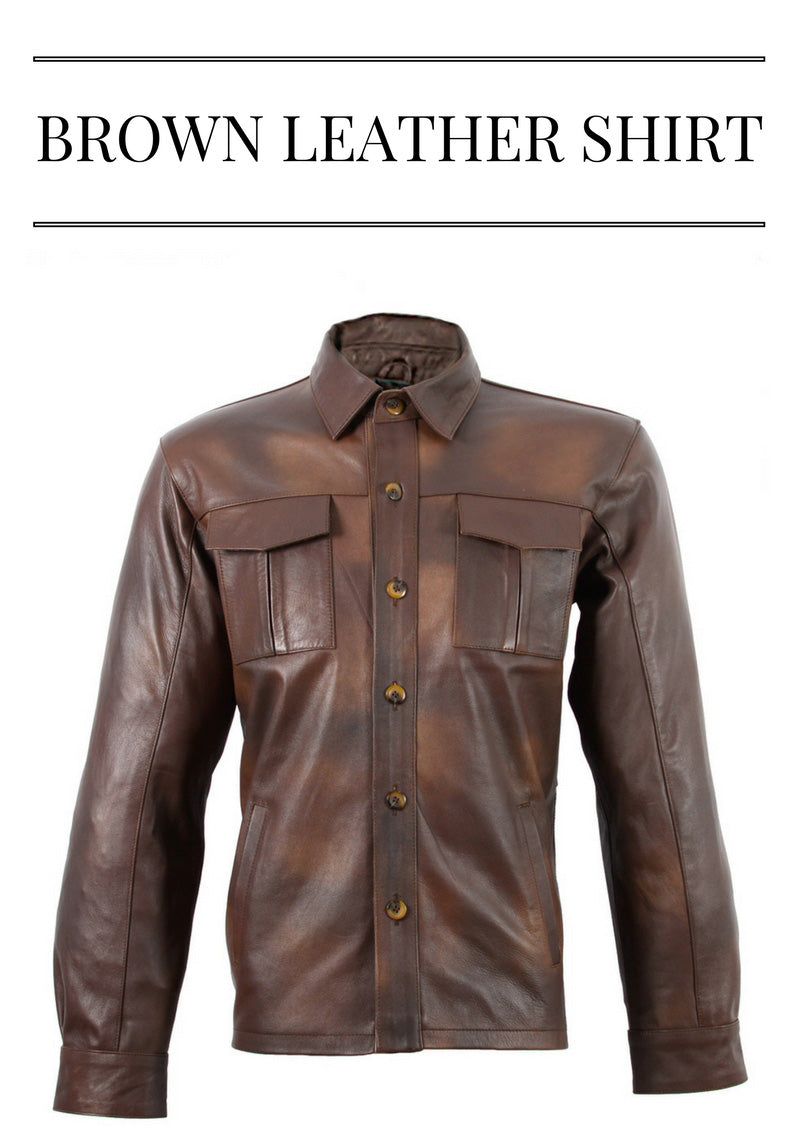 Brown Leather Shirt