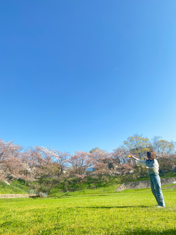 シャボン玉を楽しむわたし