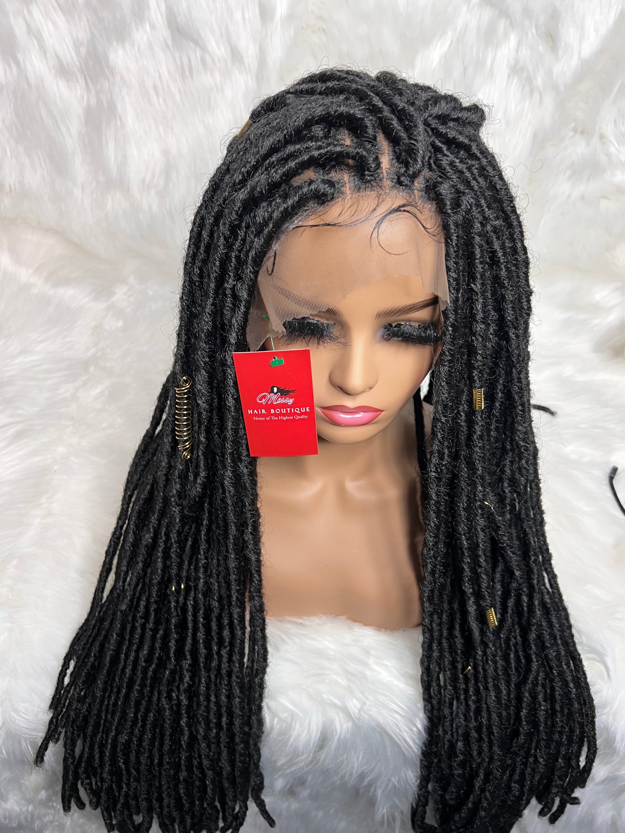 Big box braids jumbo Full lace (1b) (Janice)  Full Lace Jumbo Box Braid  Wig – Fabulosity Hair