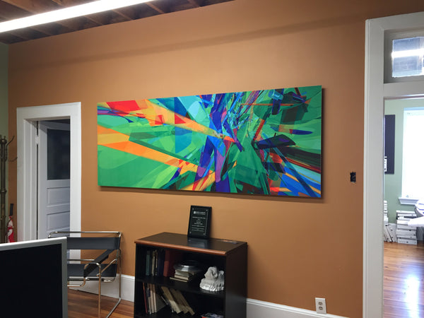 Artwork featured on wall in home