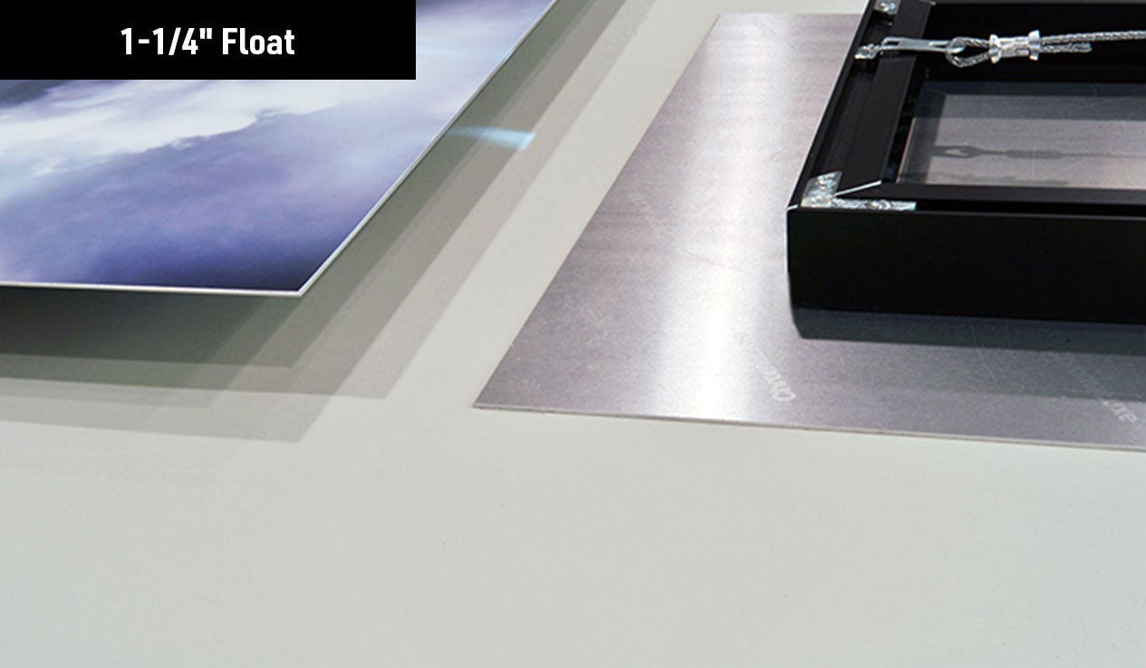 Example of one and one quarter inch float frame