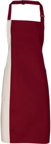 Avental longo bicolor-Burgundy / Natural-One Size-RAG-Tailors-Fardas-e-Uniformes-Vestuario-Pro