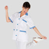 Bata curta Lua-Branco/Azul Celeste-XS-RAG-Tailors-Fardas-e-Uniformes-Vestuario-Pro