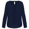 Blusa de senhora em crepe de manga comprida-Deep Sea Blue-34 PT (34 FR)-RAG-Tailors-Fardas-e-Uniformes-Vestuario-Pro