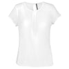 Blusa de senhora em crepe de manga curta-Off White-34 PT (34 FR)-RAG-Tailors-Fardas-e-Uniformes-Vestuario-Pro