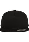 Boné Flexfit Classic com 5 painéis Snapback-BLACK / BLACK-One Size-RAG-Tailors-Fardas-e-Uniformes-Vestuario-Pro