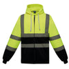 CASACO SWEATSHIRT COM CAPUZ DE ALTA VISIBILIDADE-Hi Vis Yellow / Navy-S-RAG-Tailors-Fardas-e-Uniformes-Vestuario-Pro