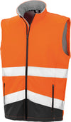 COLETE SOFTSHELL DE ALTA VISIBILIDADE-Fluorescent Laranja / Preto-S-RAG-Tailors-Fardas-e-Uniformes-Vestuario-Pro