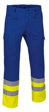 Calças Multibolsos de Alta Visibilidade Ankara-Azul Royal/Amarelo Flor.-S-RAG-Tailors-Fardas-e-Uniformes-Vestuario-Pro