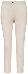 Calças chino 7/8 de senhora eco-responsáveis - 235 g-Ivory-34 PT (34 FR)-RAG-Tailors-Fardas-e-Uniformes-Vestuario-Pro