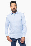 Camisa De Homem Grécia Manga Comprida Em Oxford De Tratamento Fácil-Azul-S-RAG-Tailors-Fardas-e-Uniformes-Vestuario-Pro