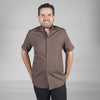 Camisa Homem Liria m\curta-Castanho-38-RAG-Tailors-Fardas-e-Uniformes-Vestuario-Pro