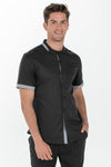 Camisa Paris masc. m\curta-Preto-XS / (SP)-RAG-Tailors-Fardas-e-Uniformes-Vestuario-Pro