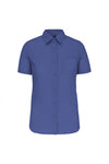 Camisa Popeline Feminina m\curta Tratamento Fácil - Mónaco-Azul Cobalto-XS-RAG-Tailors-Fardas-e-Uniformes-Vestuario-Pro