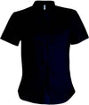 Camisa Popeline Feminina m\curta Tratamento Fácil - Mónaco-Azul Marinho-XS-RAG-Tailors-Fardas-e-Uniformes-Vestuario-Pro