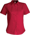 Camisa Popeline Feminina m\curta Tratamento Fácil - Mónaco-Classic Vermelho-XS-RAG-Tailors-Fardas-e-Uniformes-Vestuario-Pro