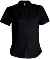 Camisa Popeline Feminina m\curta Tratamento Fácil - Mónaco-Preto-XS-RAG-Tailors-Fardas-e-Uniformes-Vestuario-Pro