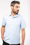 Camisa Popeline Masculina m\curta Tratamento Fácil - Mónaco-RAG-Tailors-Fardas-e-Uniformes-Vestuario-Pro