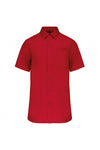 Camisa Popeline Masculina m\curta Tratamento Fácil - Mónaco-Vermelho-XS-RAG-Tailors-Fardas-e-Uniformes-Vestuario-Pro