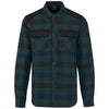 Camisa aos quadrados com bolsos de homem-Forest Green / Navy Checked / Black-S-RAG-Tailors-Fardas-e-Uniformes-Vestuario-Pro