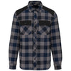 Camisa aos quadrados com bolsos de homem-Storm Grey / Navy Checked / Black-S-RAG-Tailors-Fardas-e-Uniformes-Vestuario-Pro