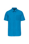 Camisa de Homem Mariano Manga Curta (1/3)-Bright Turquoise-XS-RAG-Tailors-Fardas-e-Uniformes-Vestuario-Pro