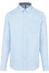 Camisa de homem de manga comprida em sarja-Sky Blue-XS-RAG-Tailors-Fardas-e-Uniformes-Vestuario-Pro