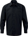 Camisa de homem em popeline de manga comprida-Preto-S-RAG-Tailors-Fardas-e-Uniformes-Vestuario-Pro