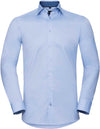 Camisa de manga comprida Herringbone-Light Azul / Mid Azul / Bright Azul Marinho-S-RAG-Tailors-Fardas-e-Uniformes-Vestuario-Pro