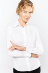 Camisa de senhora Grécia manga comprida em oxford de tratamento fácil.-RAG-Tailors-Fardas-e-Uniformes-Vestuario-Pro