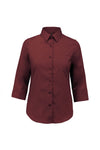 Camisa de senhora Mariana de mangas 3/4-Wine-XS-RAG-Tailors-Fardas-e-Uniformes-Vestuario-Pro