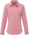 Camisa de senhora com microquadrados "Vichy"-Vermelho-XS-RAG-Tailors-Fardas-e-Uniformes-Vestuario-Pro