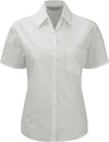 Camisa de senhora de manga curta em popeline-Branco-XS-RAG-Tailors-Fardas-e-Uniformes-Vestuario-Pro