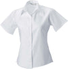 Camisa de senhora de manga curta que não precisa passar a ferro-Branco-XS-RAG-Tailors-Fardas-e-Uniformes-Vestuario-Pro