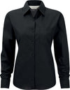 Camisa de senhora em popeline de manga comprida-Preto-XS-RAG-Tailors-Fardas-e-Uniformes-Vestuario-Pro