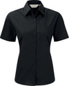 Camisa de senhora em popeline de manga curta-Preto-XS-RAG-Tailors-Fardas-e-Uniformes-Vestuario-Pro