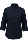 Camisa de senhora manga 3/4-Azul Marinho-XS-RAG-Tailors-Fardas-e-Uniformes-Vestuario-Pro