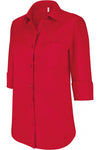 Camisa de senhora manga 3/4-Classic Vermelho-XS-RAG-Tailors-Fardas-e-Uniformes-Vestuario-Pro