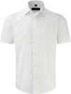 Camisa justa de manga curta-Branco-S-RAG-Tailors-Fardas-e-Uniformes-Vestuario-Pro