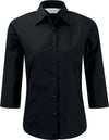 Camisa justa de senhora com manga a 3/4-Preto-S-RAG-Tailors-Fardas-e-Uniformes-Vestuario-Pro