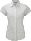 Camisa justa de senhora de manga curta-Branco-XS-RAG-Tailors-Fardas-e-Uniformes-Vestuario-Pro
