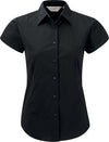 Camisa justa de senhora de manga curta-Preto-XS-RAG-Tailors-Fardas-e-Uniformes-Vestuario-Pro