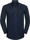 Camisa oxford de homem de manga comprida-Bright Azul Marinho-S-RAG-Tailors-Fardas-e-Uniformes-Vestuario-Pro