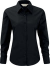 Camisa oxford de senhora de manga comprida Itália-Preto-XS-RAG-Tailors-Fardas-e-Uniformes-Vestuario-Pro