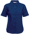 Camisa oxford de senhora de manga curta (65-000-0)-Azul Marinho-XS-RAG-Tailors-Fardas-e-Uniformes-Vestuario-Pro