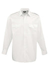Camisa piloto de manga comprida-Branco-S/M (38 (15))-RAG-Tailors-Fardas-e-Uniformes-Vestuario-Pro